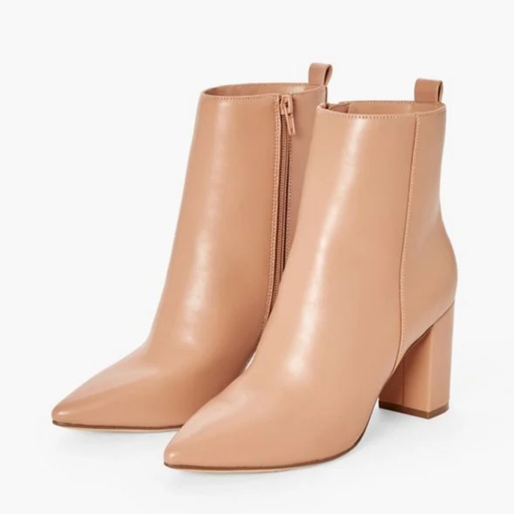 JustFab Tan Ankle Boots
